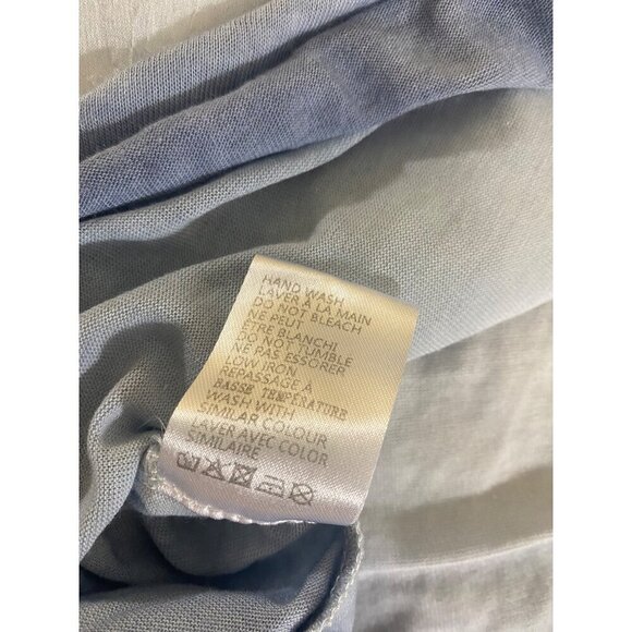 Fleur De Lis Women's Blue And White Ombra Soft Layered Blouse - Medium - Picture 11 of 13